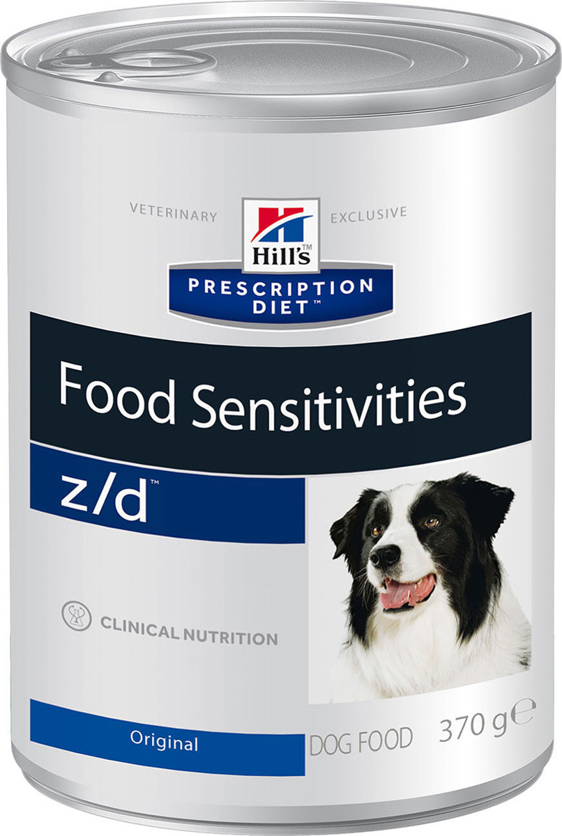 Корм влажный Hill's Prescription Diet z/d Food Sensitivities для собак для поддержания здоровья кожи и при пищевой аллергии, 370 г
