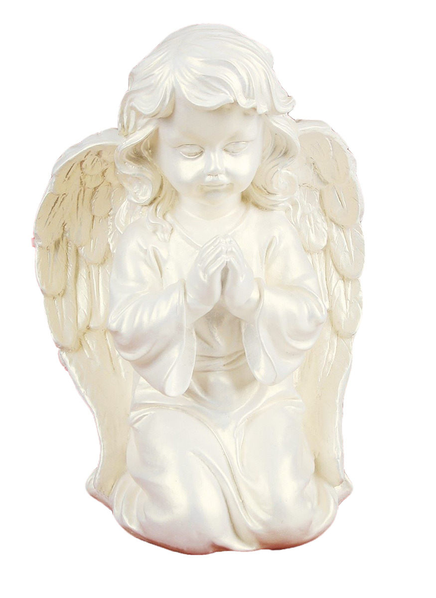 фото Статуэтка Premium Gips Ангел большой молящийся, 2480045, перламутровый