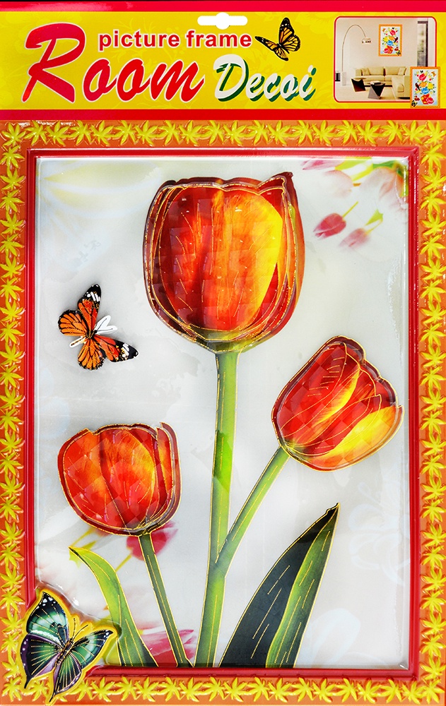 Наклейка Room Décor картина-наклейка из пластика 32х42см, Цветы, PLA пластик
