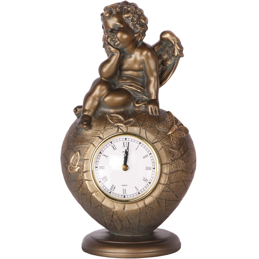 фото Настольные часы aim Часы Ангел на сердце, бронза Aim-moscow