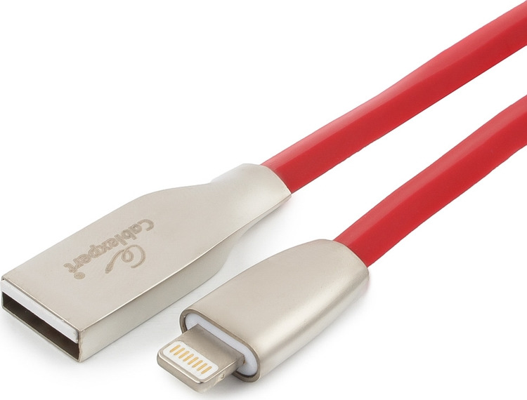 фото Кабель Cablexpert Gold, для Apple, AM/Lightning, 1,8 м, красный