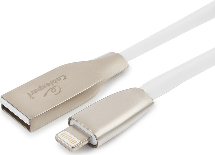 фото Кабель Cablexpert Gold, для Apple, AM/Lightning, 1,8 м, белый