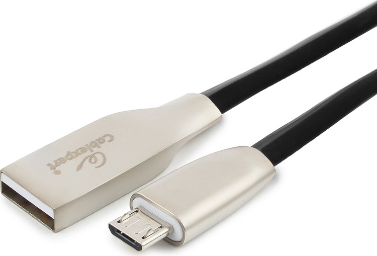 фото Кабель Cablexpert Gold, USB 2.0, AM/microB, 1 м, черный