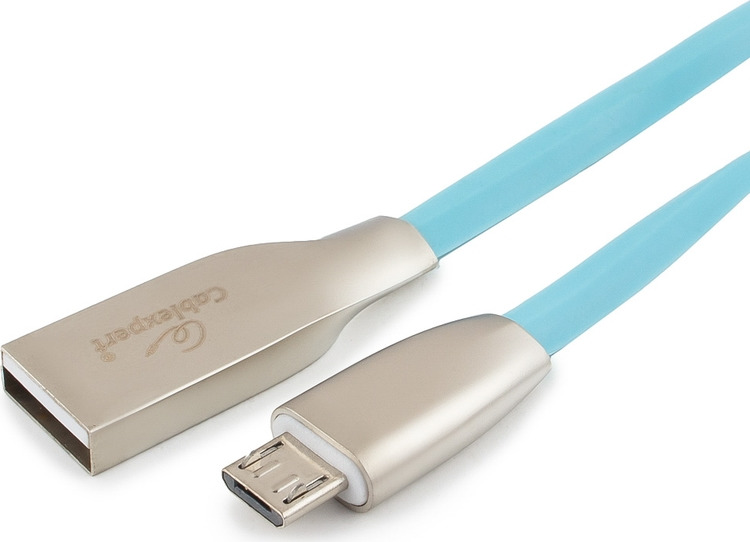 фото Кабель Cablexpert Gold, USB 2.0, AM/microB, 1 м, синий