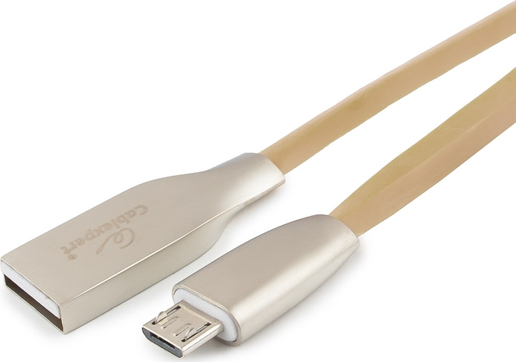 фото Кабель Cablexpert Gold, USB 2.0, AM/microB, 1 м, CC-G-mUSB01Gd-1M, золотой