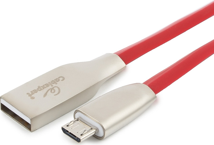 фото Кабель Cablexpert Gold, USB 2.0, AM/microB, 1,8 м, красный