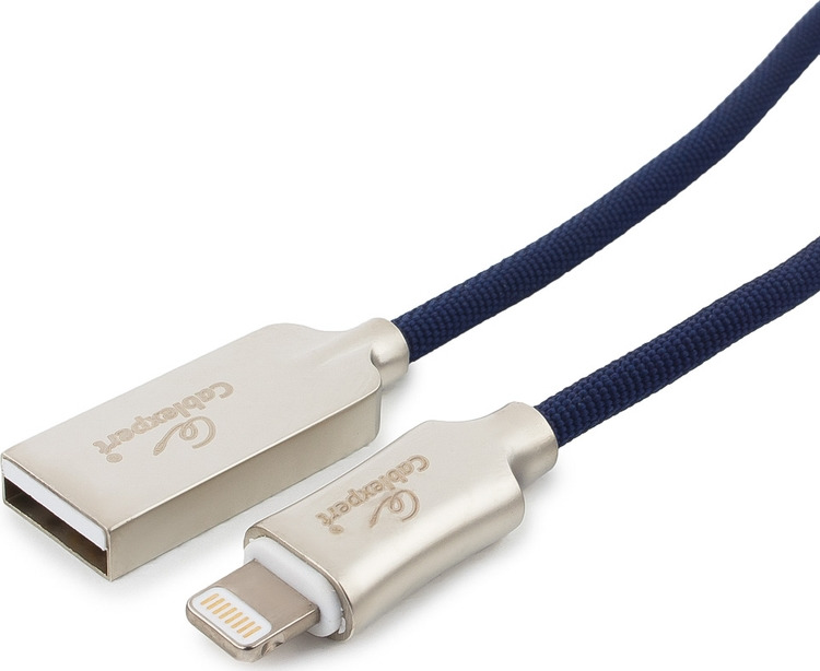 фото Кабель Cablexpert Platinum, USB для Apple MFI, AM/Lightning, 1,8 м, с оплеткой, синий