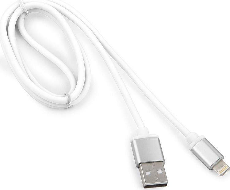 фото Кабель Cablexpert Silver, для Apple, AM/Lightning, 1 м, белый