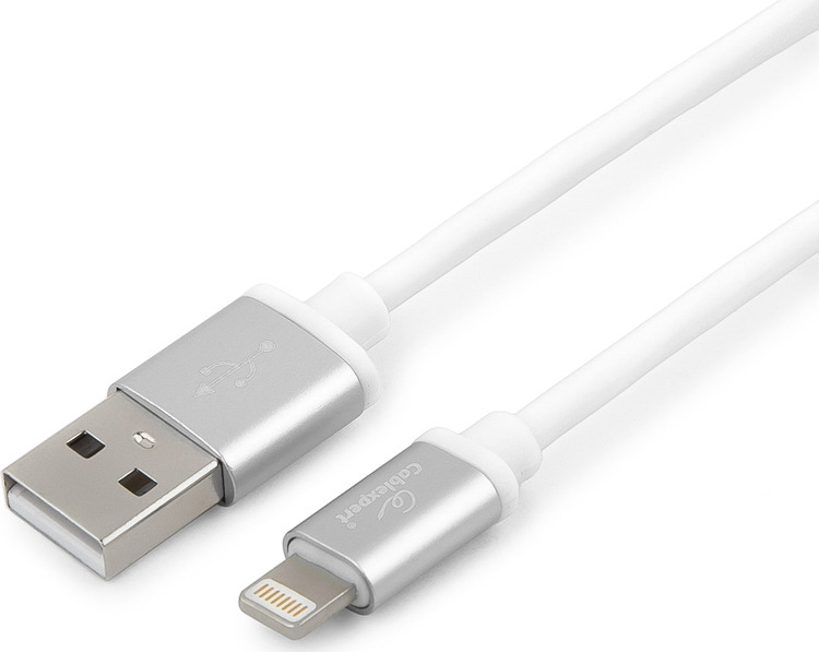 фото Кабель Cablexpert Silver, для Apple, AM/Lightning, 1 м, белый