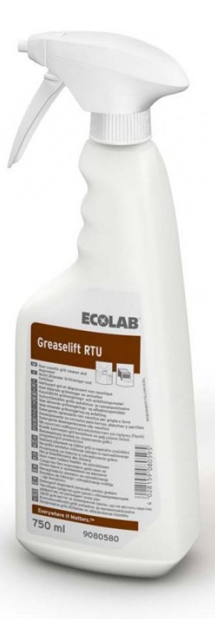 фото Специальное чистящее средство Ecolab Greaselift RTU, желтый, 0.8