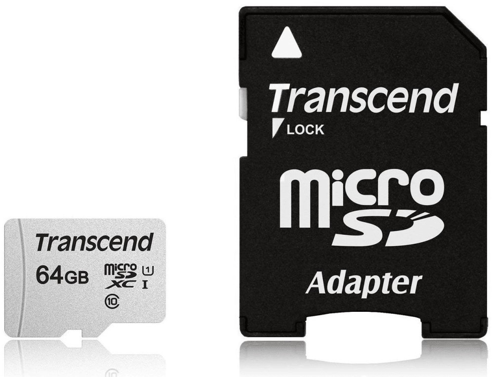 фото Карта памяти Transcend MicroSD 64GB 300S UHS-I U1 + SD адаптер