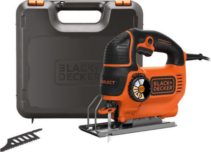 фото Электролобзик Black & Decker Smart Select KS901SEK, оранжевый, черный Black+decker