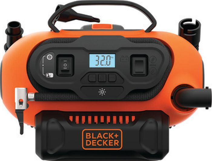 фото Компрессор 3 в 1 Black & Decker BDCINF18N, без аккумулятора, оранжевый, черный Black+decker