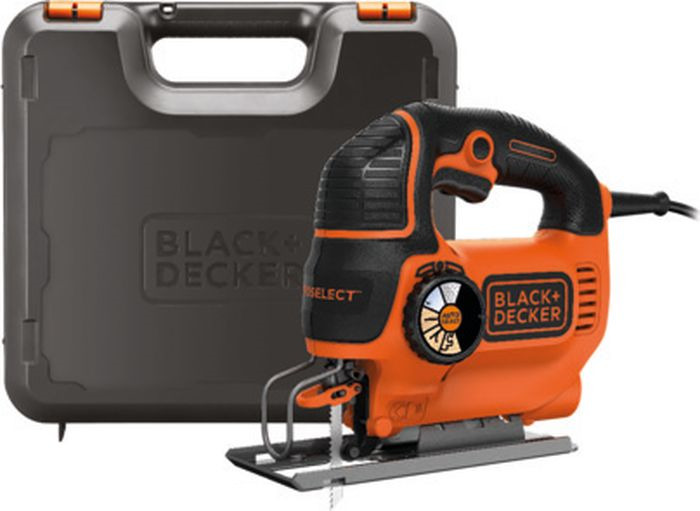 фото Электролобзик Black & Decker Smart Select KS801SEK, оранжевый, черный Black+decker