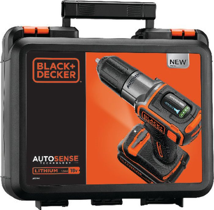 фото Дрель-шуруповерт Black & Decker ASD18K, аккумуляторная, оранжевый, черный Black+decker