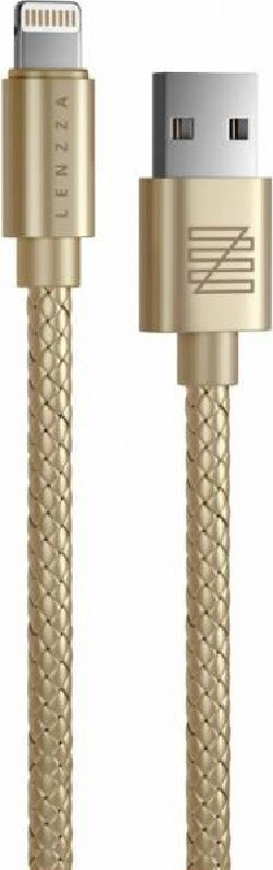 фото Кабель Lenzza Nylon Braided Kevlar Cable, 1,2 м, золотой