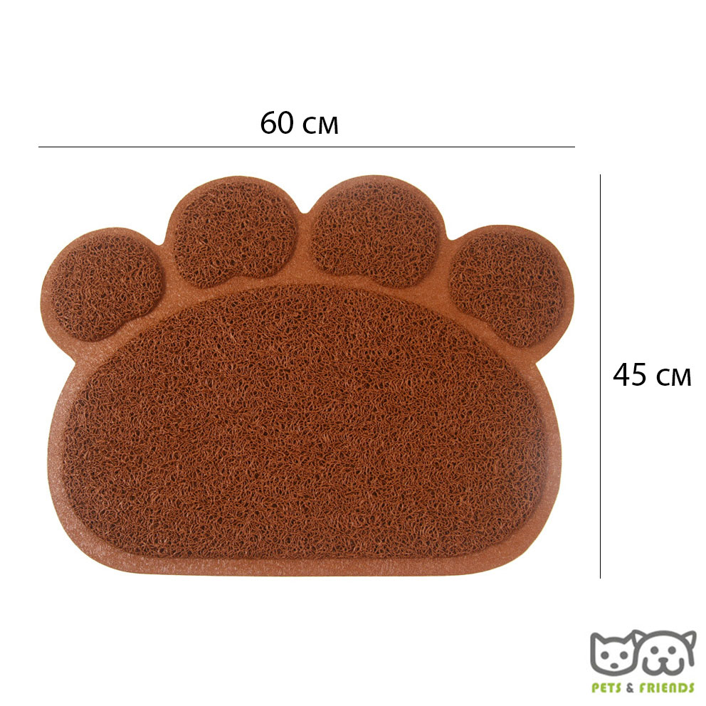 фото Коврик под миску Pets & Friends PF-CLM-03, коричневый