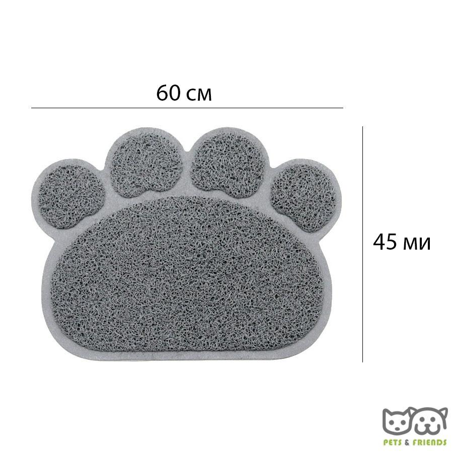 фото Коврик под миску Pets & Friends PF-CLM-05, серый