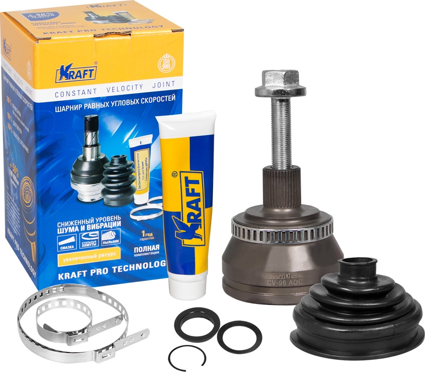 ШРУС наружный Kraft, для Scoda Superb 1.8-2.8 (01-08)/VW Passat 1.8-2.8 (96-05)/Audi A4 1.8-2.8 (96-01), A6 1.9-3.0 (97-05), A8 2.5-4.2 (94-02)/Fiat Panda 1.2 (09-) ABS ШРУС наружный Kraft, для Scoda Superb 1.8-2.8 (01-08)/VW Passat 1.8-2.8 (96-05)/Audi A4 1.8-2.8 (96-01), A6 1.9-3.0 (97-05), A8 2.5-4.2 (94-02)/Fiat Panda 1.2 (09-) ABS