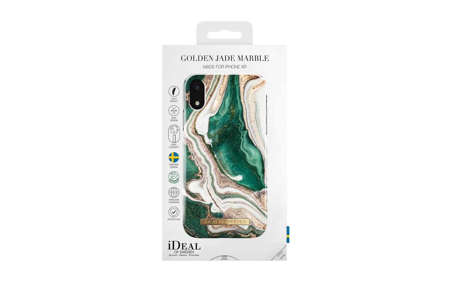 фото Чехол для сотового телефона iDeal Клип-кейс для iPhone XR Golden Jade Marble