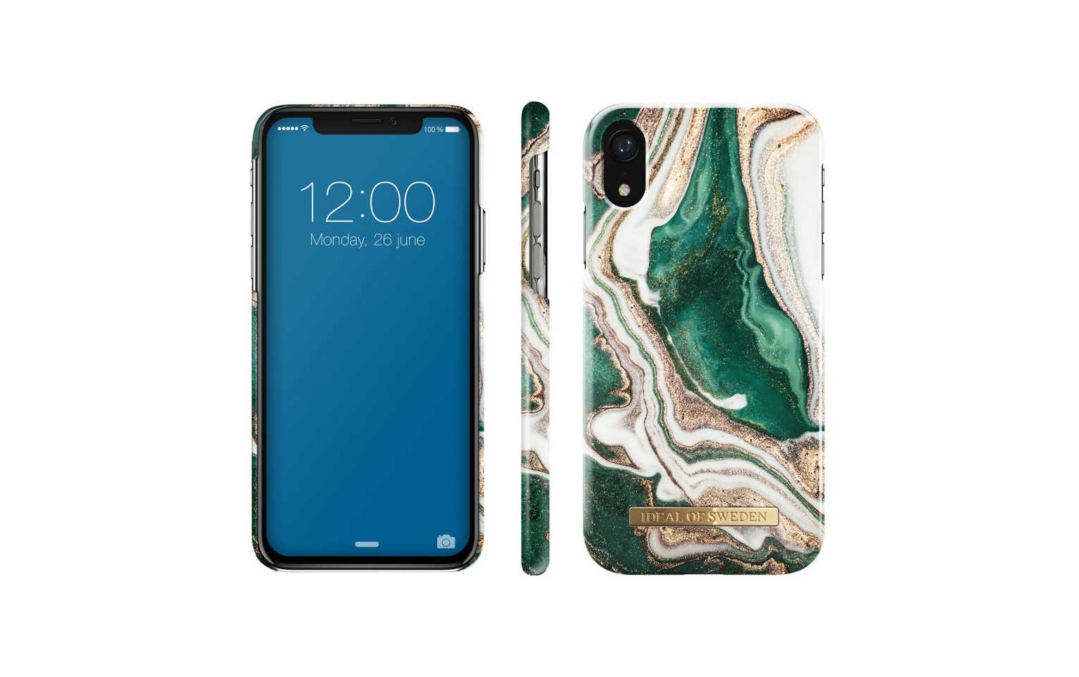 фото Чехол для сотового телефона iDeal Клип-кейс для iPhone XR Golden Jade Marble