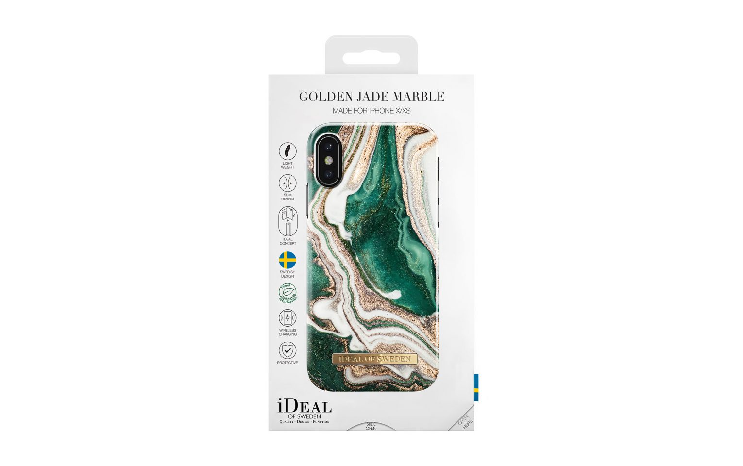 фото Чехол для сотового телефона iDeal Клип-кейс для iphone X / Xs Golden Jade Marble