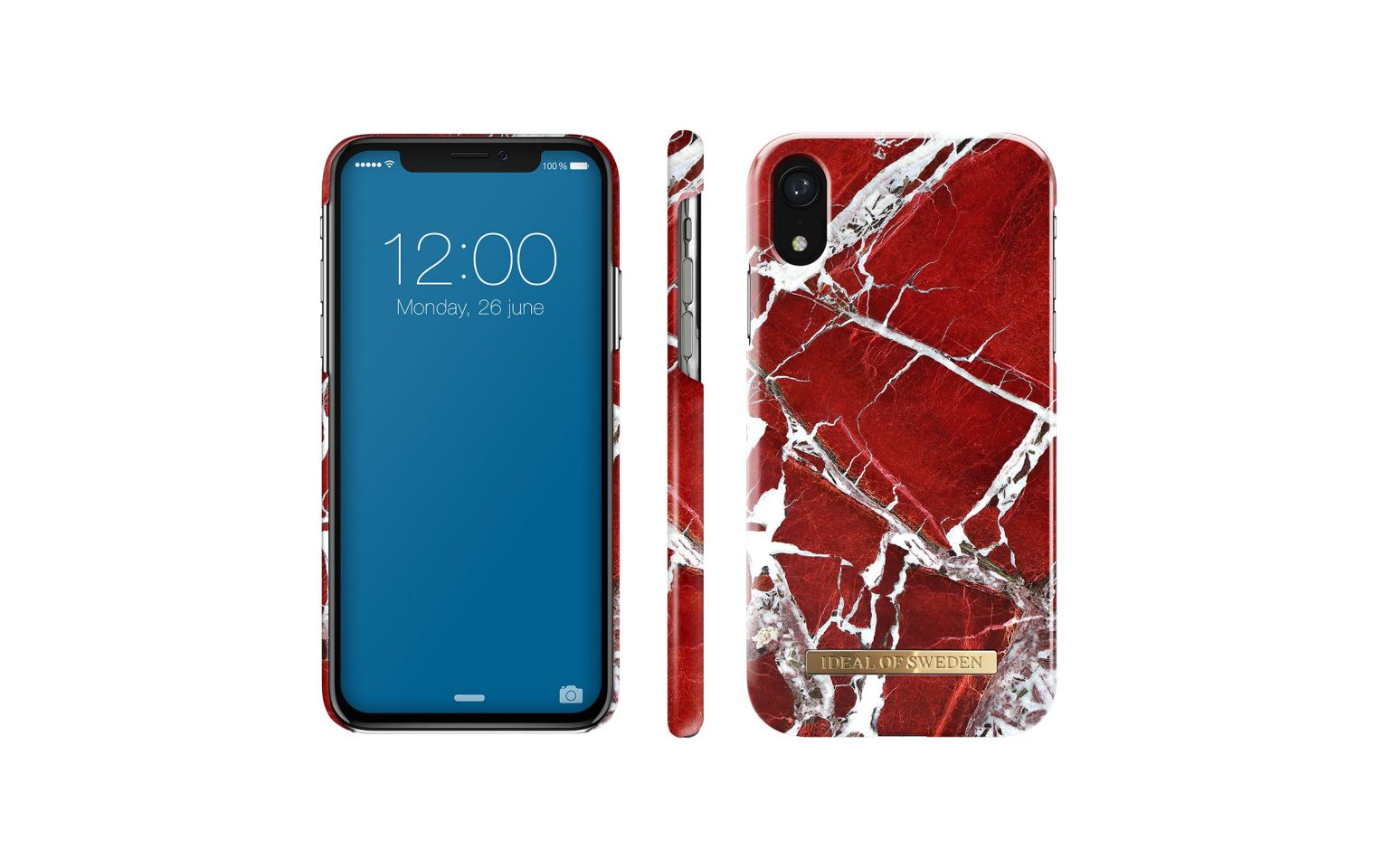 фото Чехол для сотового телефона iDeal Клип-кейс для iPhone XR Scarlet Red Marble