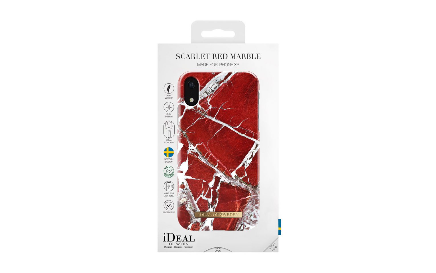 фото Чехол для сотового телефона iDeal Клип-кейс для iPhone XR Scarlet Red Marble