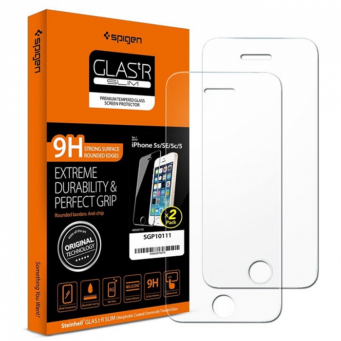 фото Защитное стекло SGP Oleophobic Coated Tempered Glass GLAS.tR SLIM (SGP10111) для iPhone 5/5S, прозрачный