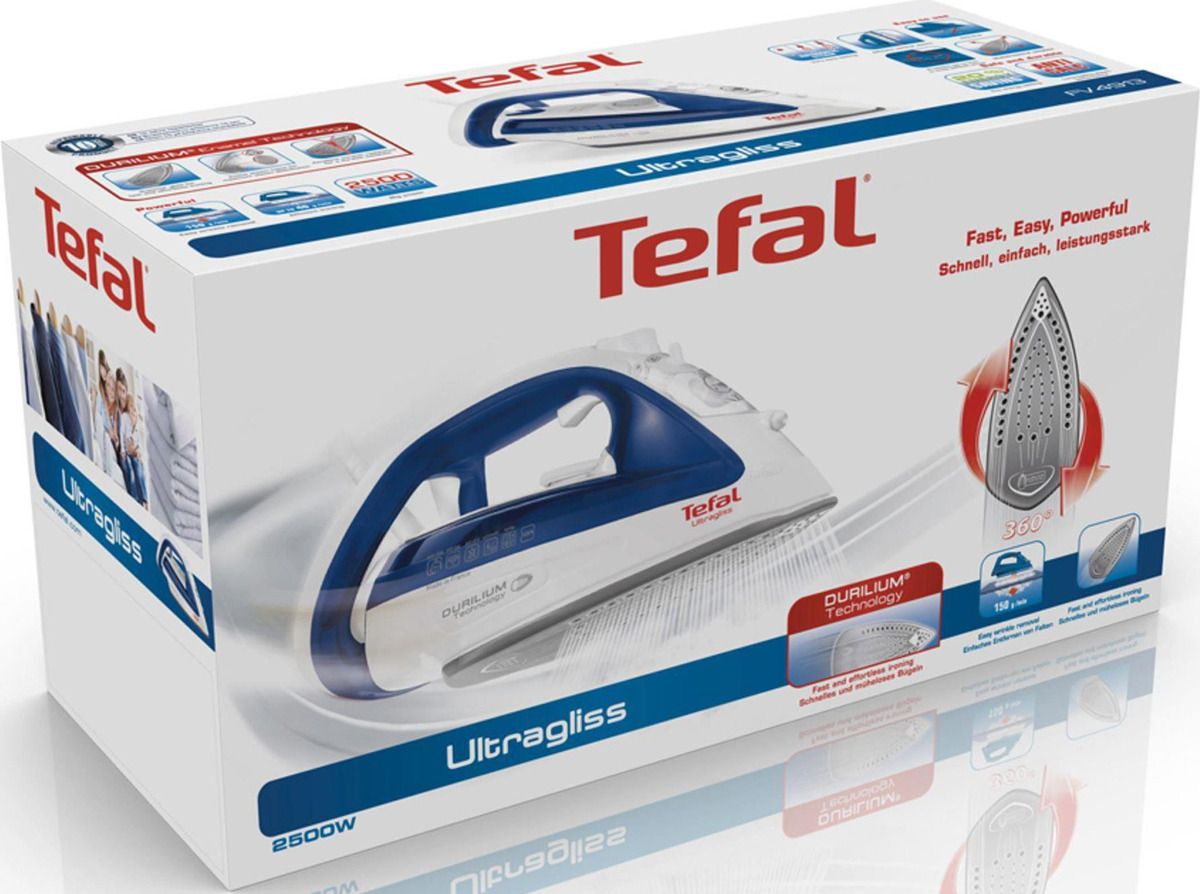 фото Утюг Tefal Ultragliss FV4913E0, White Dark Blue