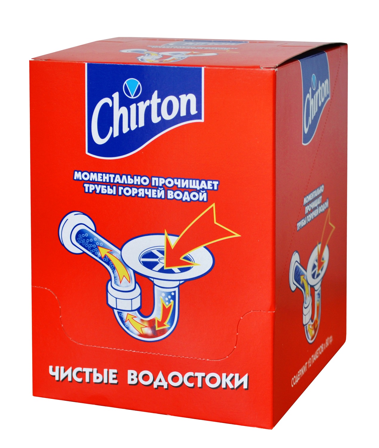 фото Средство для ванной и туалета Chirton горячая вода, красный, 0.08