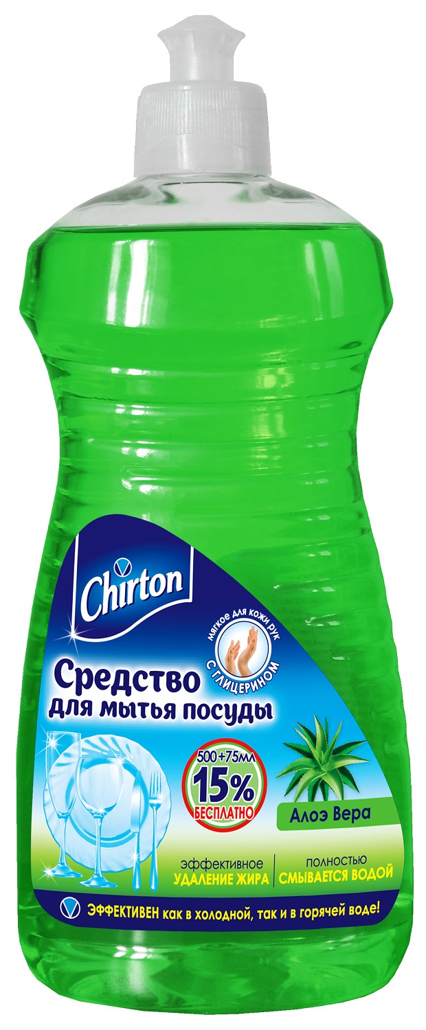 фото Средство для мытья посуды Chirton Алоэ Вера, зеленый, 0.593