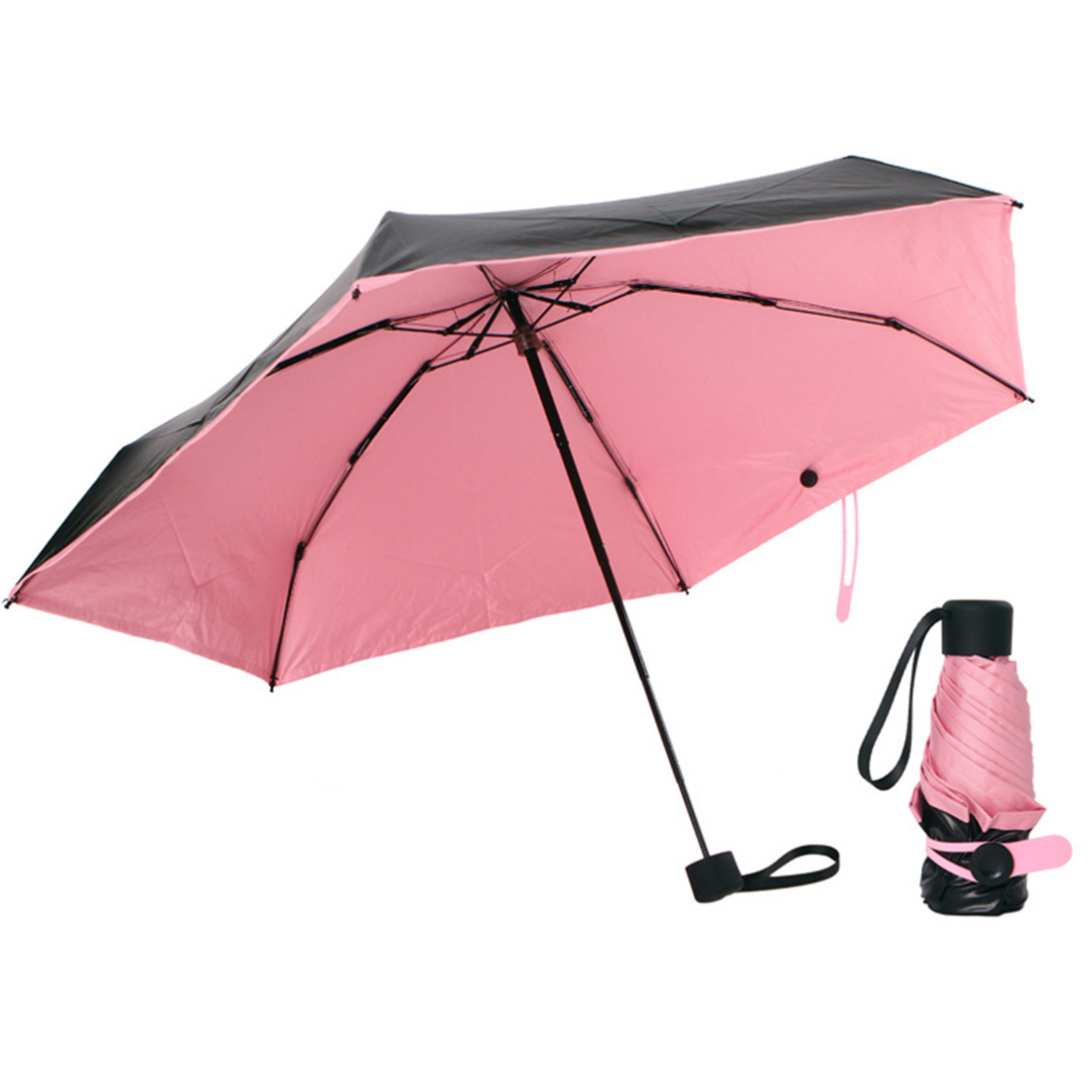 фото Зонт MARKETHOT Карманный зонтик, розовый