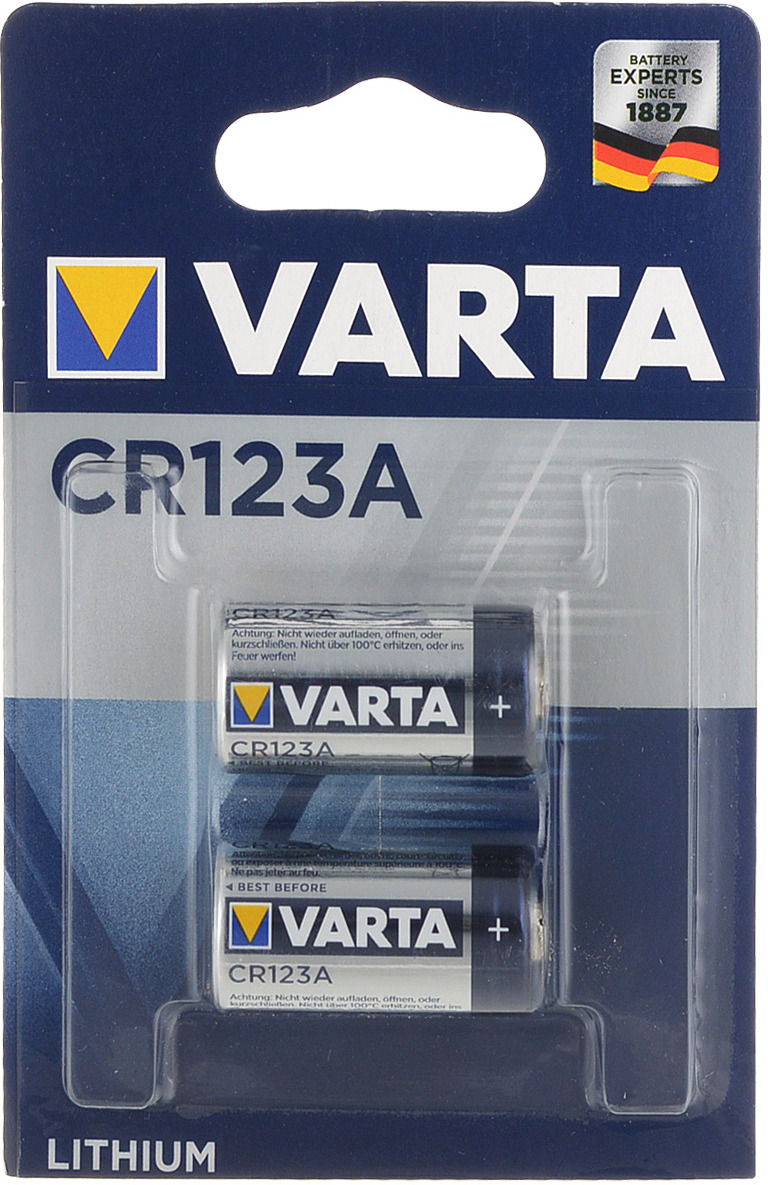 фото Батарейка Varta "Professional Lithium", тип CR123A, 3В, 2 шт