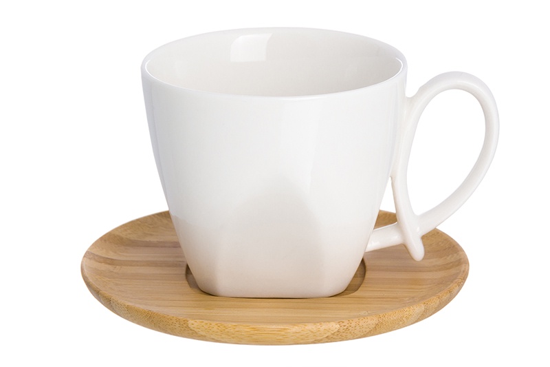 Чашка кофейная Elan Gallery Белая метелица, белый, коричневый