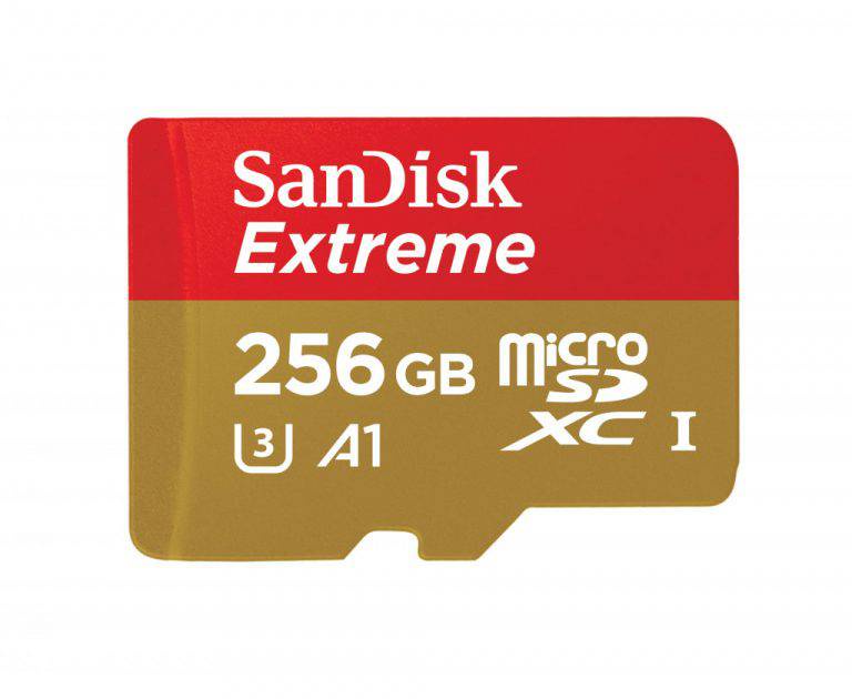 фото Карта памяти SanDisk MicroSDXC 256GB Class 10 Extreme UHS-I U3 A1 V30 (100 Mb/s) + SD адаптер