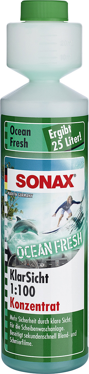 фото Жидкость стеклоомывателя Sonax Свежесть океана, концентрат, 388141, 250 мл