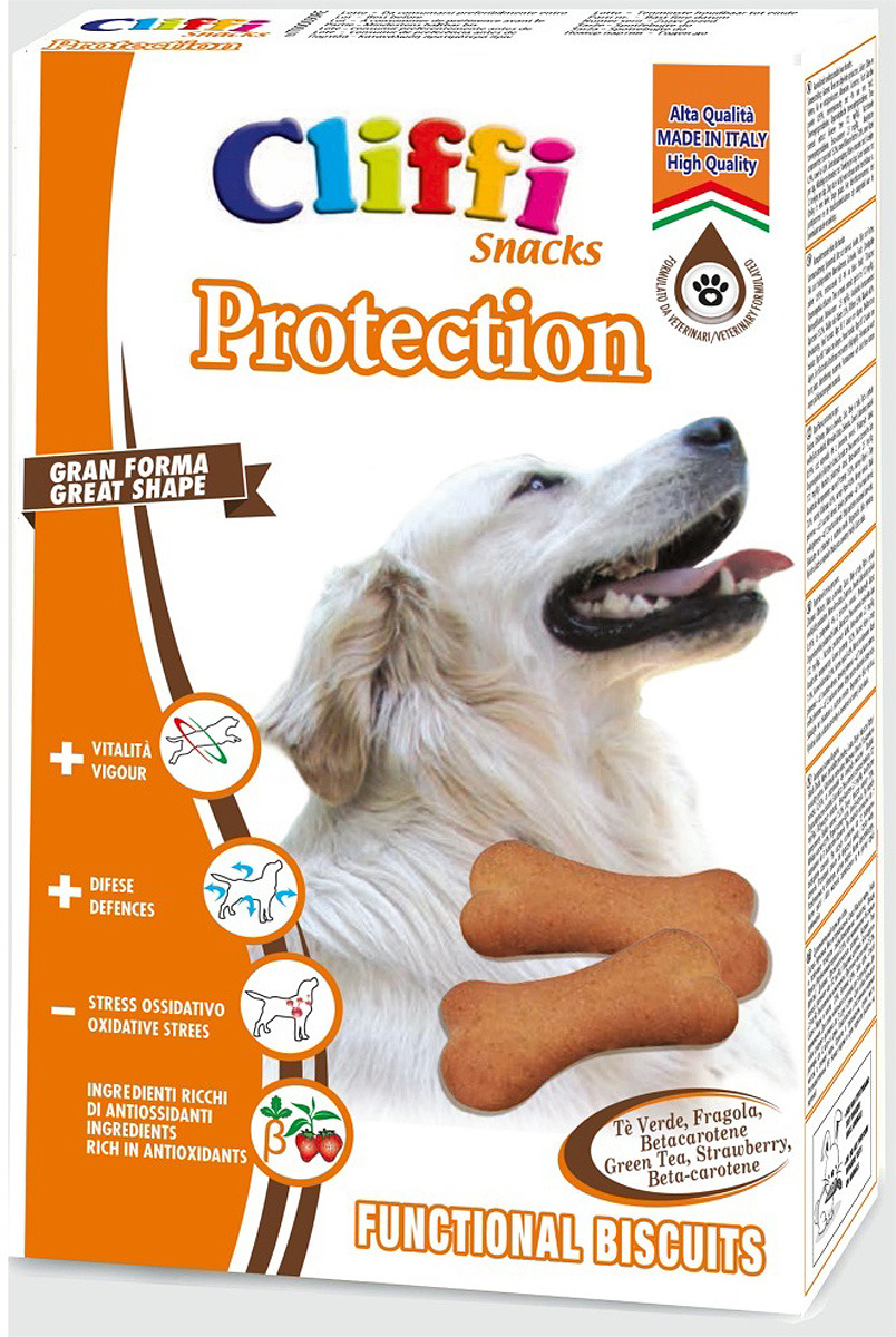 Лакомство Cliffi Protection Big Бисквиты Анти-Стресс, для собак крупных пород, 350 г