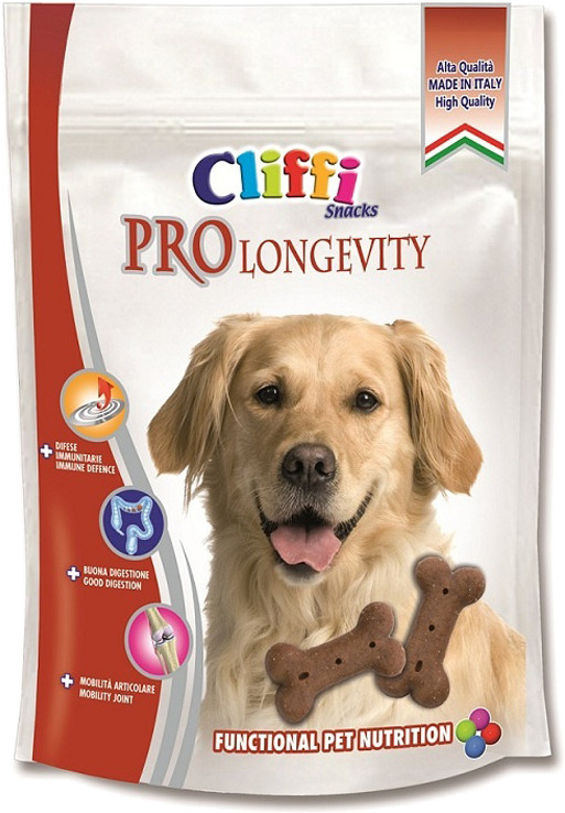 фото Лакомство Cliffi Pro Gevity Snack Долголетие, для собак, 100 г