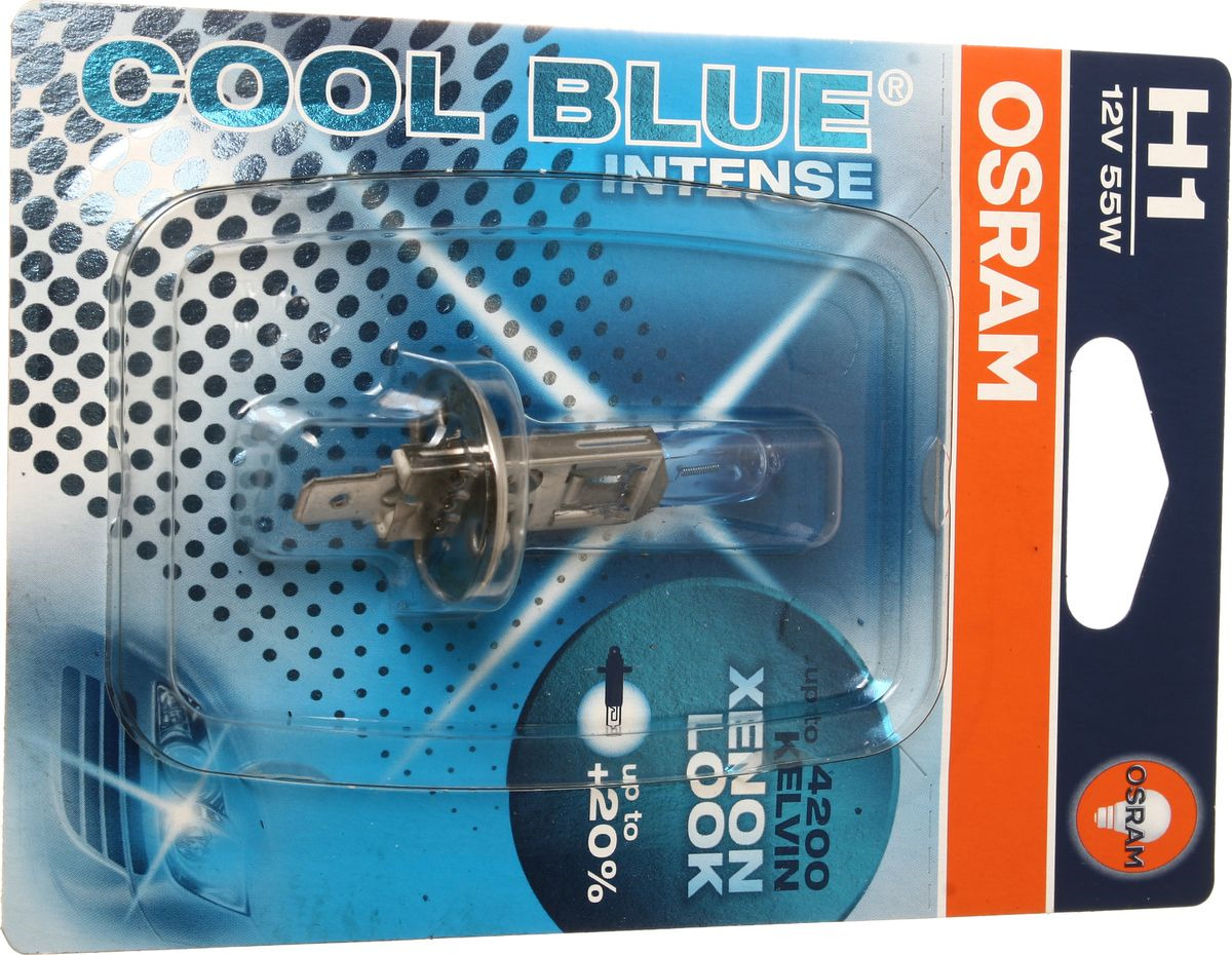 фото Лампа автомобильная Osram H1 (55) P14.5s +20% Cool Blue Intense 4200K 12V, 64150CBI01B