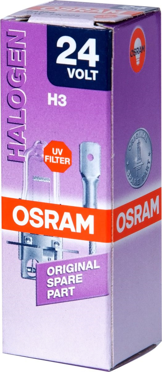 фото Лампа автомобильная Osram H3 (70) PK22s 24V, 64156