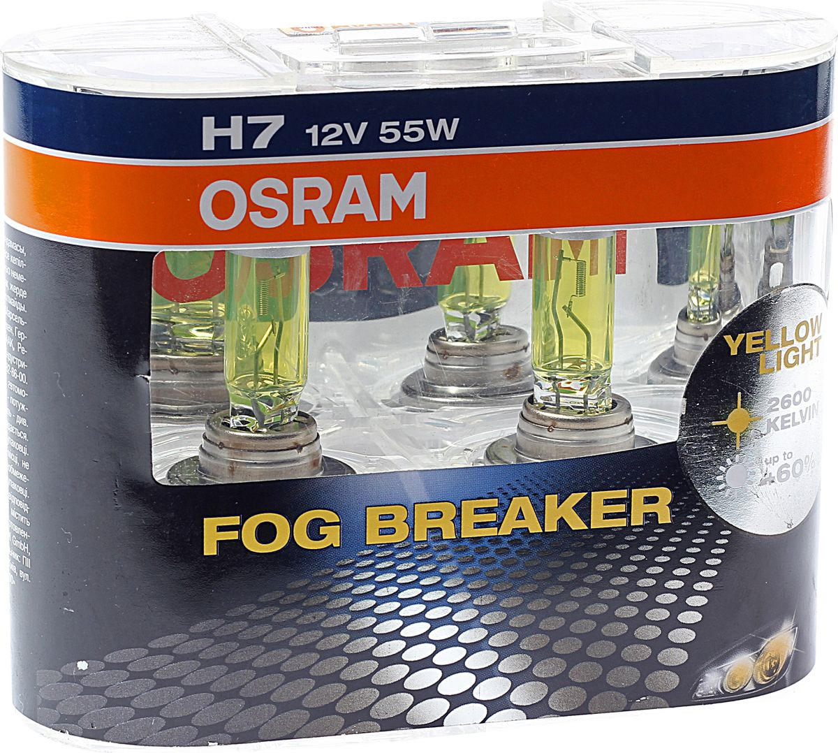 фото Лампа автомобильная Osram H7 (55) PX26d Fog Breaker 2600K 12V, 62210FBRHCB, 2 шт