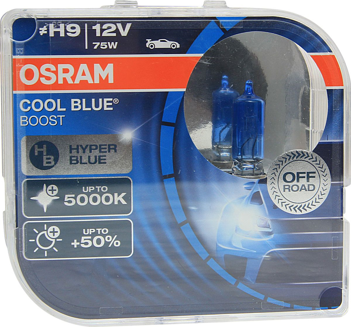 фото Лампа автомобильная Osram H9 (75) PGJ19-5 +50% Cool Blue Boost 5000K 12V, 62213CBBHCB, 2 шт