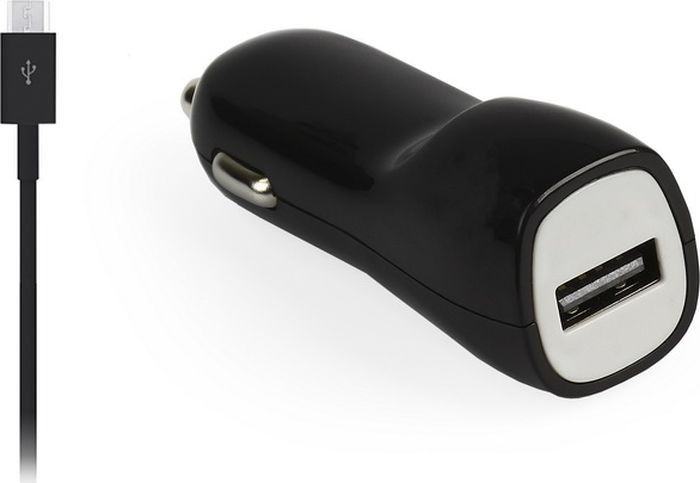 фото Автомобильно зарядное устройство Smartbuy Nitro SBP-1501MC + кабель MicroUSB, 1А, черный