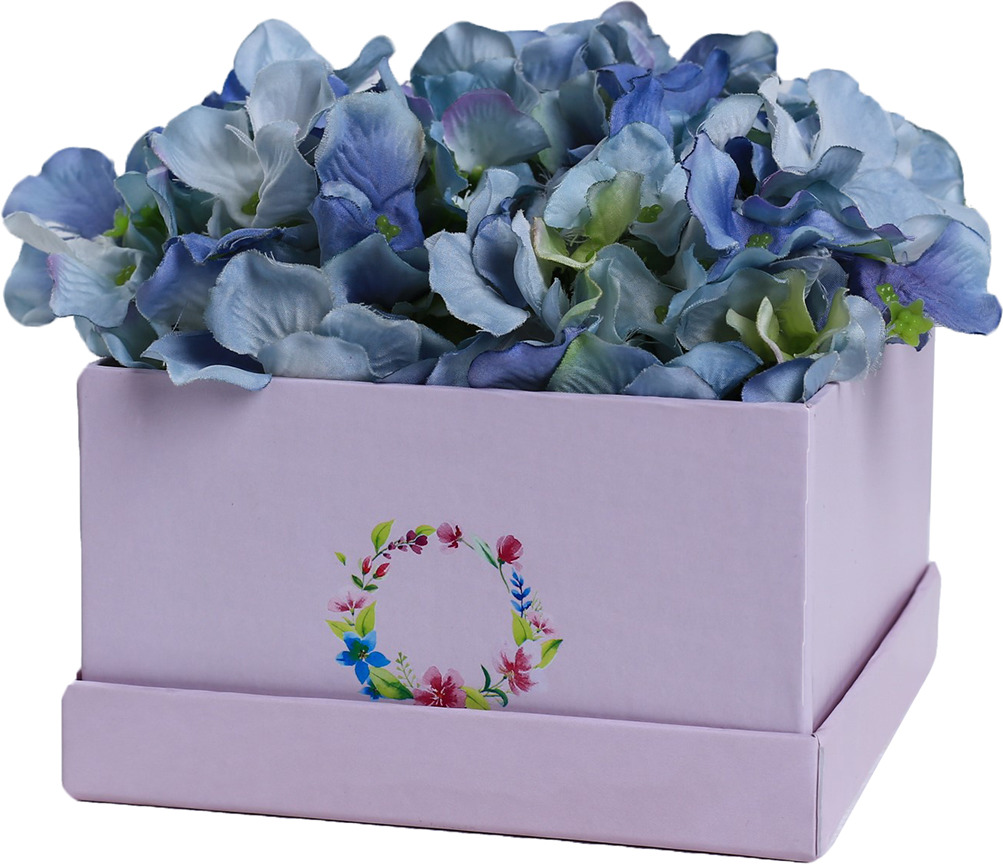 фото Коробка для цветов Дарите Счастье "Весенний венок", 4088681, 16 ? 16 ? 9 см
