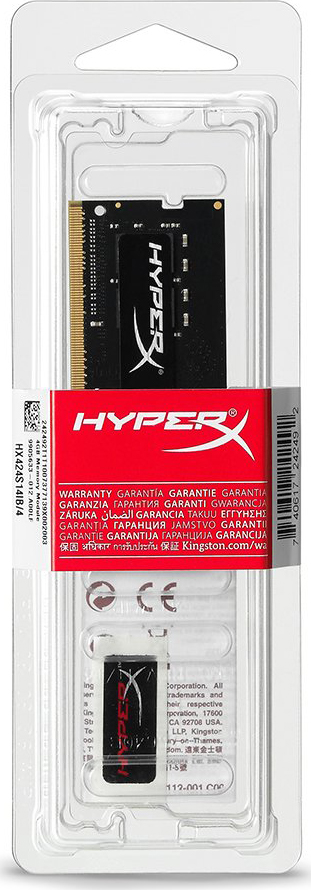 фото Модуль оперативной памяти HyperX Impact DDR4 SODIMM, HX424S14IB/4, черный