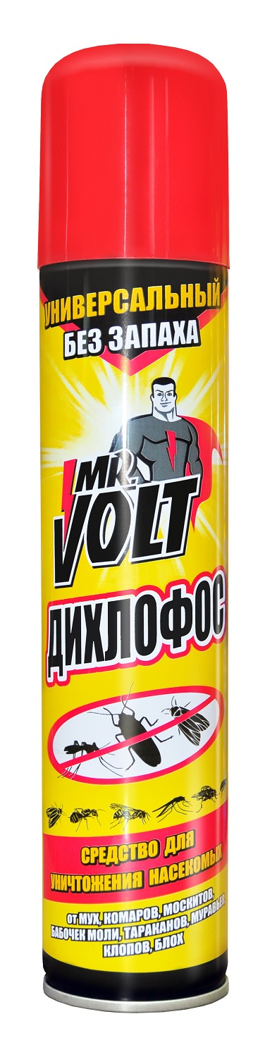 фото Баллон со сжатым воздухом MR.VOLT Дихлофос, желтый