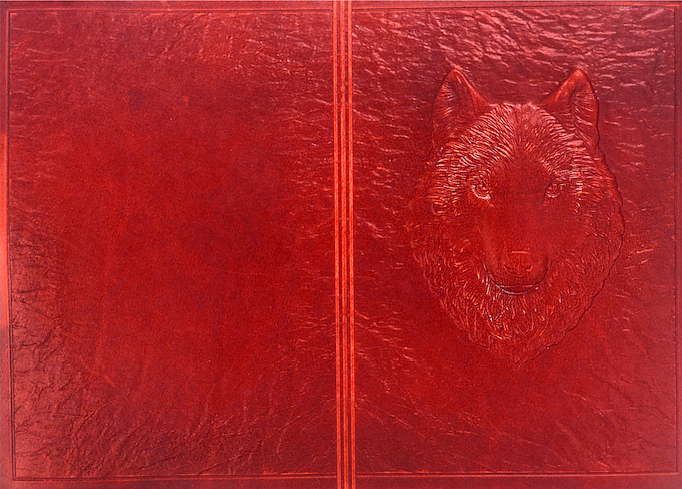 фото Обложка для паспорта TRIWESTA Vintage Волк, красный