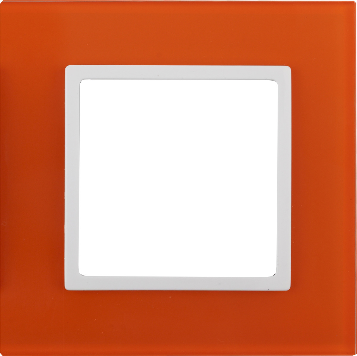 Рамка электроустановочная ЭРА Elegance, на 1 пост, 14-5101-22, оранжевый, белый