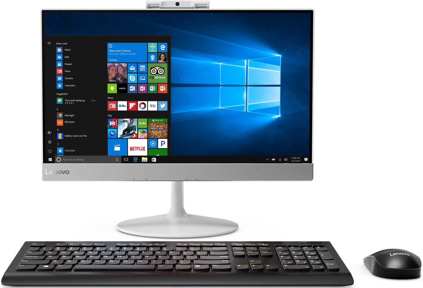 фото Моноблок Lenovo V410z, 10QW0017RU, 21.5", белый